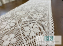 OBRUS NICIANY BIEŻNIK szydełko 40 X 180 CM , 100 % BAWEŁNA tkany klockowo SZYDEŁKOWY OBRUS NICIANY BIEŻNIK szydełko 40 X 180 CM , 100 % BAWEŁNA tkany klockowo SZYDEŁKOWY
