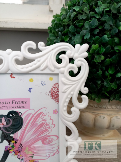 RAMKA NA ZDJĘCIE 23,5 CM BIEL ORANMENT RAMKA NA ZDJĘCIE 23,5 CM BIEL ORANMENT