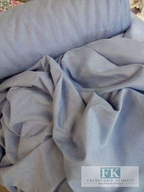 TKANINA ZASŁONOWO OBRUSOWA ELF 300 CM BŁĘKIT , PROWANSJA , SHABBY