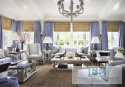 ZASŁONA HAMPTON 140 x 250 błękit niebieski blue