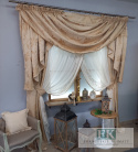 KOMPLET Z KRYSZTAŁAMI ! FIRANA + ZASŁONY + LAMBREKIN PROWANSJA , SHABBY , VINTAGE + KOMPLET Z KRYSZTAŁAMI ! FIRANA + ZASŁONY + LAMBREKIN PROWANSJA , SHABBY , VINTAGE +