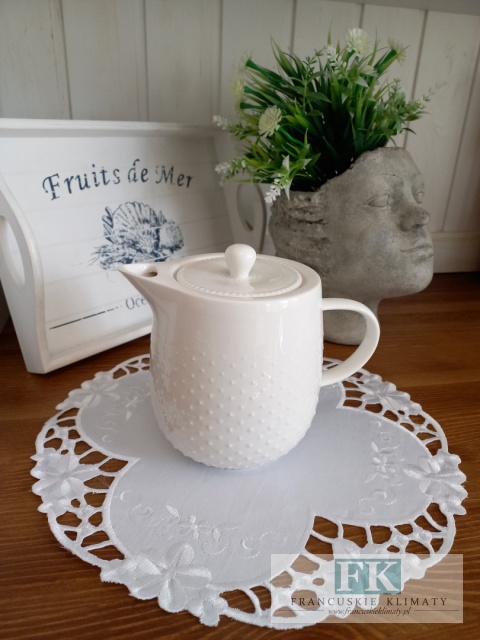KOLEKCJA WHITE DROP DZBANEK poj. 800ml. styl francuski, shabby, vintage