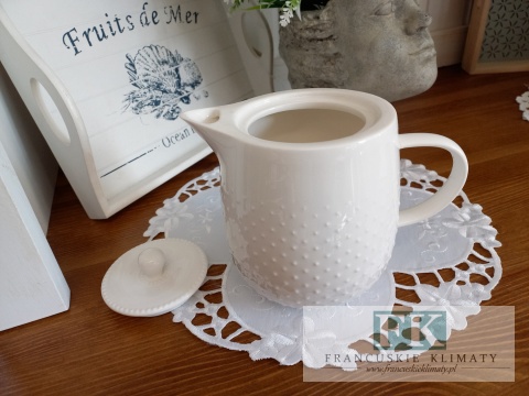 KOLEKCJA WHITE DROP DZBANEK poj. 800ml. styl francuski, shabby, vintage