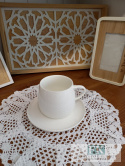 KOLEKCJA WHITE DROP FILIŻANKA ZE SPODKIEM poj. 300ml. styl francuski, shabby, vintage KOLEKCJA WHITE DROP FILIŻANKA ZE SPODKIEM poj. 300ml. styl francuski, shabby, vintage