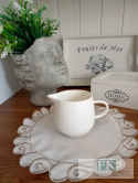 KOLEKCJA WHITE DROP KPL. CUKIERNICA+MLECZNIK wys. 9 cmstyl francuski, shabby, vintage