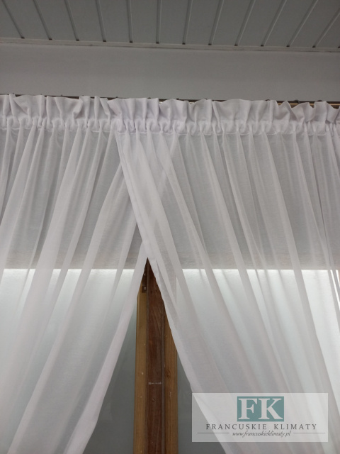 KPL OKIENNY PROWANSJA firana boki NATURA BAWEŁNA KORONKA ETAMINA