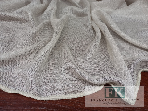 MATERIAŁ, TKANINA FIRANKOWA SIATECZKA CAFE LATTE , WYS 290 CM , PROWANSJA , DHABBY CHIC