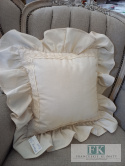 POSZEWKA 65x65cm ( na jaśka 45 x 45cm ) FALBANY KORONKA STYL FRANCUSKI SIELANKA VITANGE RETRO
