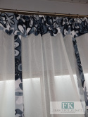 PANEl SZARFA EKRAN ROLETKA 140/140 BATYST , TKANINA KWIATY , PROWANSJA SHABBY CHIC