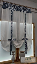PANEl SZARFA EKRAN ROLETKA 140/140 BATYST , TKANINA KWIATY , PROWANSJA SHABBY CHIC