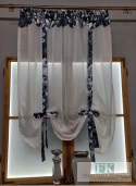 PANEl SZARFA EKRAN ROLETKA 140/140 BATYST , TKANINA KWIATY , PROWANSJA SHABBY CHIC