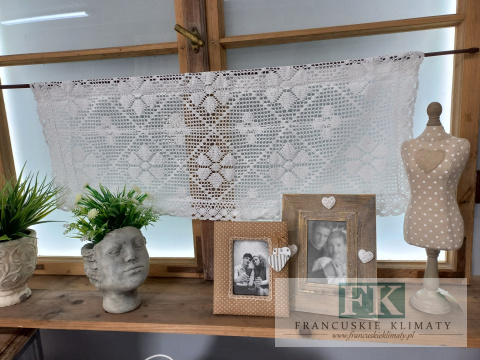 ZAZDROSTKA 30x100 gotowa babcine robótki BAWEŁNA BIEL