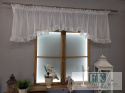 ZLAMBREKIN ŁUCZEK Z FALBANKĄ , MARKIZETA , 385/70 SHABBY , CHIC , PROWANSJA ZLAMBREKIN ŁUCZEK Z FALBANKĄ , MARKIZETA , 385/70 SHABBY , CHIC , PROWANSJA