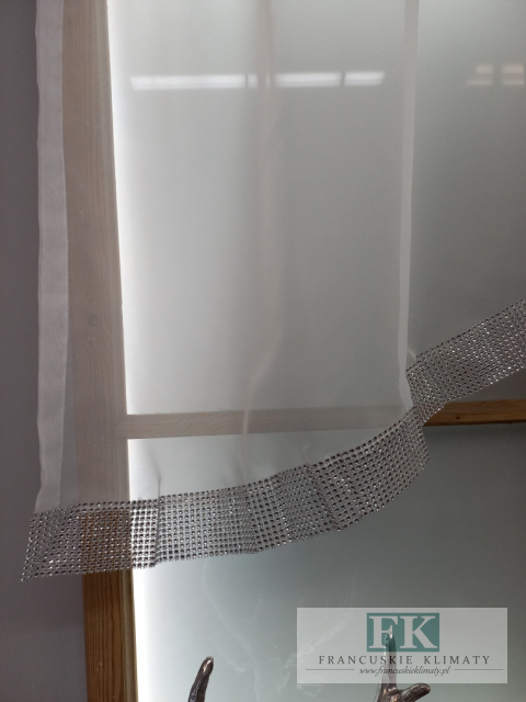 FIRANA ŁUCZEK WOAL BIAŁY CYRKONIE 200/110 , GLAMOUR , LOFT