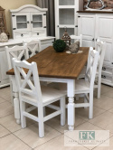 KOMPLET LITE DREWNO ! STÓŁ + 6 KRZESEŁ - 180 X 90 CM KOMPLET LITE DREWNO ! STÓŁ + 6 KRZESEŁ - 180 X 90 CM