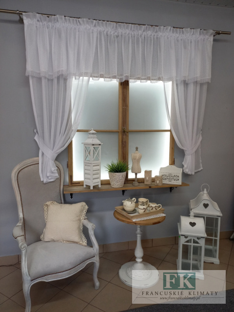 KPL "SANDRA" LAMBREKIN + FIRANA , GIPIURA , prowansja , shabby chic