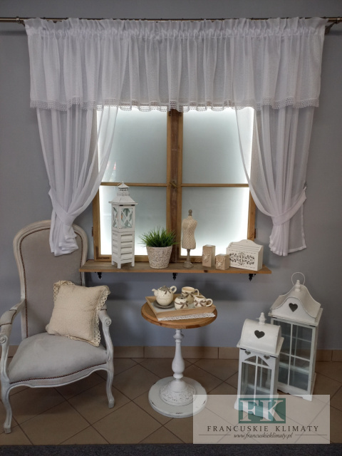 KPL "SANDRA" LAMBREKIN + FIRANA , GIPIURA , prowansja , shabby chic