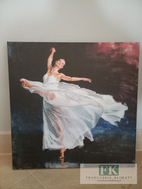 OBRAZ NA PŁÓTNIE 50 X 50 TAŃCZĄCA BALETNICA