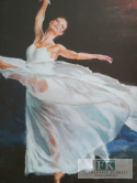 OBRAZ NA PŁÓTNIE 50 X 50 TAŃCZĄCA BALETNICA