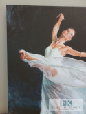 OBRAZ NA PŁÓTNIE 50 X 50 TAŃCZĄCA BALETNICA