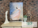 OBRAZ NA PŁÓTNIE 50X 75 TAŃCZĄCA BALERINA, BALETNICA