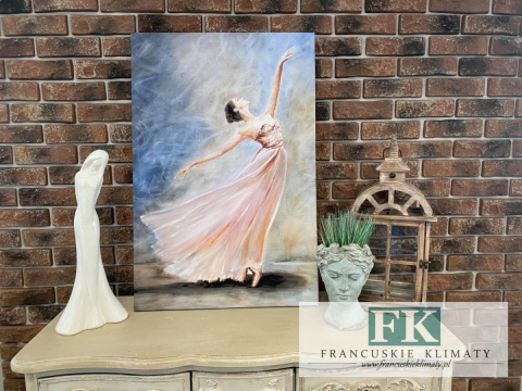 OBRAZ NA PŁÓTNIE 50X 75 TAŃCZĄCA BALERINA, BALETNICA