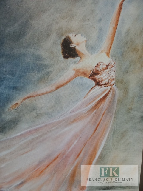 OBRAZ NA PŁÓTNIE 50X 75 TAŃCZĄCA BALERINA, BALETNICA