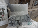 POSZEWKA VELVET - PLUSZ TRZY DEKORACYJNE FALBANY 40/40, STALOWE SREBRO POSZEWKA VELVET - PLUSZ TRZY DEKORACYJNE FALBANY 40/40, STALOWE SREBRO