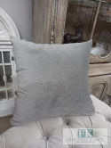 POSZEWKA VELVET - PLUSZ TRZY DEKORACYJNE FALBANY 40/40, STALOWE SREBRO POSZEWKA VELVET - PLUSZ TRZY DEKORACYJNE FALBANY 40/40, STALOWE SREBRO