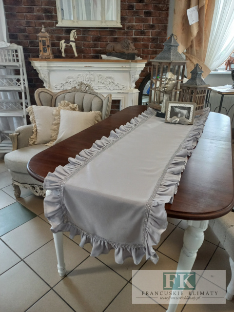 BIEŻNIK SERWETA FALBANY , CYRKONIE 45 x 180 STYL FRANCUSKI ROWENSALSKI , LOFT BIEŻNIK SERWETA FALBANY , CYRKONIE 45 x 180 STYL FRANCUSKI ROWENSALSKI , LOFT