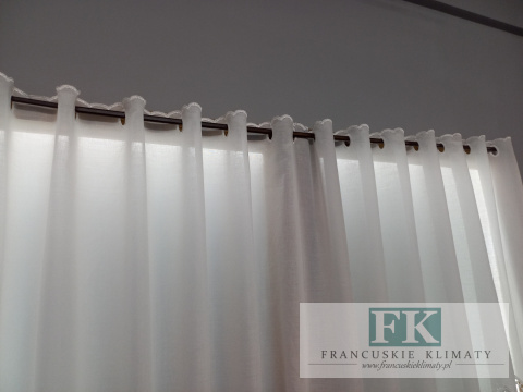 ZAZDROSTKA ETAMINA HAFT AŻUR WYS 90 CM , PROWANSJA , SHABBY CHIC , VINTAGE