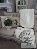 KŁ. NARZUTA FLOWER PATTERN 220 X 240 CM BAWEŁNA SHABBY , PROWANSJA , VINTAGE