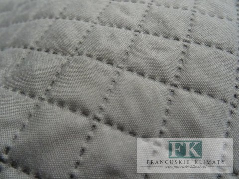 KŁ. NARZUTA PIKOWANA GLAMOUR SZARO-GRAFITOWA 220 X 240 CM BAWEŁNA SHABBY , PROWANSJA , VINTAGE