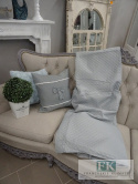 KŁ. NARZUTA PIKOWANA GLAMOUR SZARA 220 X 240 CM BAWEŁNA SHABBY , PROWANSJA , VINTAGE
