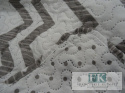 KŁ. NARZUTA PATCHWORK SZARY ZYGZAK 220 X 240 CM BAWEŁNA SHABBY , PROWANSJA , VINTAGE