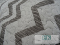 KŁ. NARZUTA PATCHWORK SZARY ZYGZAK 220 X 240 CM BAWEŁNA SHABBY , PROWANSJA , VINTAGE