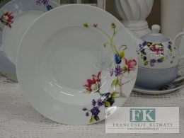 KOLEKCJA FIELD FLOWERS KPL. TALERZY NA 6 osób (18 el.) śr. 27 ml styl francuski, shabby, vintage
