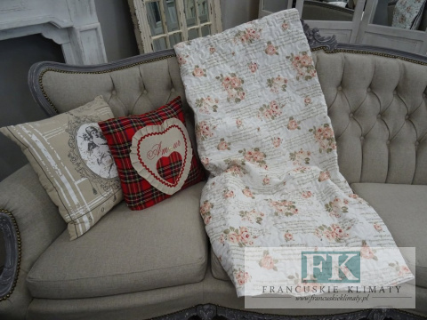 KŁ. NARZUTA PATCHWORK 220 X 240 CM BAWEŁNA SHABBY , PROWANSJA , VINTAGE