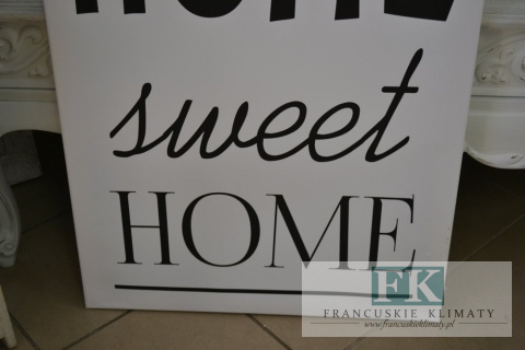 OBRAZ NA PŁÓTNIE HOME SWEET HOME 90 X 60 RETRO PROWANSJA SHABBY płótno CUDO
