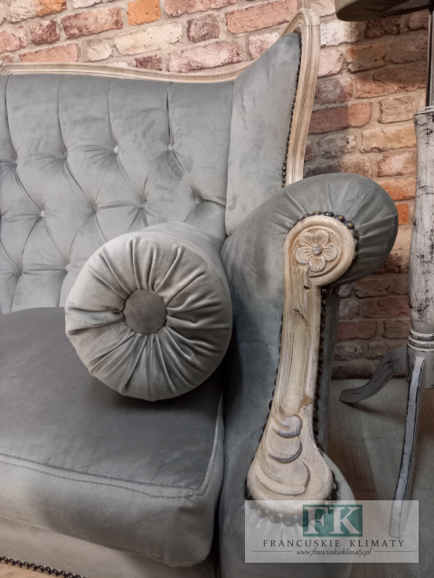 *FRANCUSKI KPL. SOFA + 2 FOTELE antyczne drewno plusz *FRANCUSKI KPL. SOFA + 2 FOTELE antyczne drewno plusz