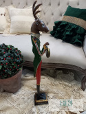 FIGURA z zegarem 72 cm !! renifer , jeleń , jelonek FIGURA z zegarem 72 cm !! renifer , jeleń , jelonek