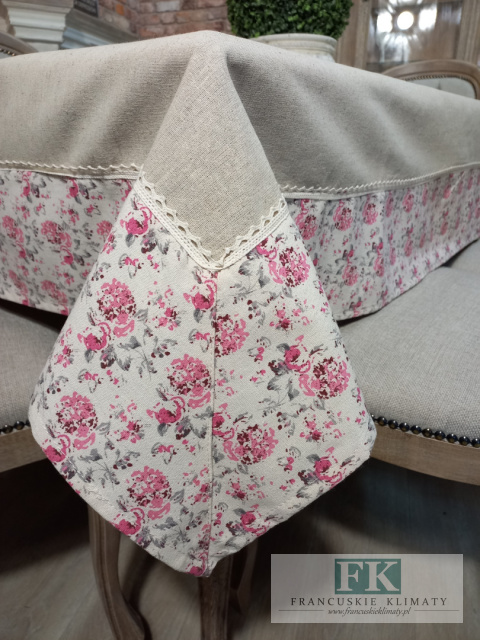 PROMOCJA ! OBRUS 150X350 natura kwiaty koronka len PROMOCJA ! OBRUS 150X350 natura kwiaty koronka len