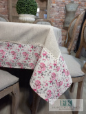 PROMOCJA ! OBRUS 150X350 natura kwiaty koronka len PROMOCJA ! OBRUS 150X350 natura kwiaty koronka len
