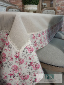 PROMOCJA ! OBRUS 150X350 natura kwiaty koronka len PROMOCJA ! OBRUS 150X350 natura kwiaty koronka len