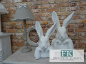 WIELKA CERAMICZNA FIGURA KRÓLIK 49 CM zając