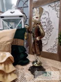 KRÓLIK Z ZEGAREM FIGURA ZAJĄC 43  CM