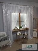 FIRANA , FIRANKA MARKIZETA SREBRO BŁYSK 600/250 GLAMOUR LOFT FIRANA , FIRANKA MARKIZETA SREBRO BŁYSK 600/250 GLAMOUR LOFT