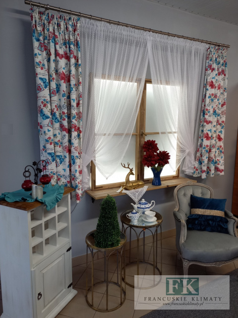 KPL. FIRANA + ZASŁONY ,TIUL HAFTOWANY, TKANINA ZASŁONOWA MOTYLE 160 CM PROWANSJA, SHABBY CHIC KPL. FIRANA + ZASŁONY ,TIUL HAFTOWANY, TKANINA ZASŁONOWA MOTYLE 160 CM PROWANSJA, SHABBY CHIC