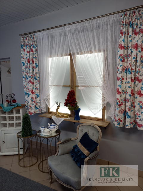 KPL. FIRANA + ZASŁONY ,TIUL HAFTOWANY, TKANINA ZASŁONOWA MOTYLE 160 CM PROWANSJA, SHABBY CHIC KPL. FIRANA + ZASŁONY ,TIUL HAFTOWANY, TKANINA ZASŁONOWA MOTYLE 160 CM PROWANSJA, SHABBY CHIC