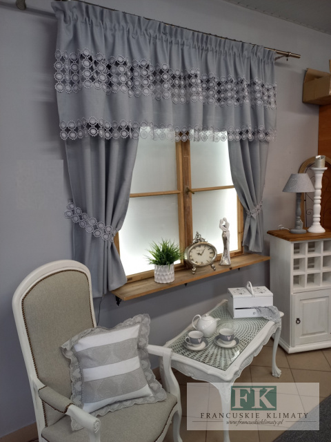 PRZEPIĘKNY KOMPLET SZARY, GIPIURA 160 cm PRZEPIĘKNY KOMPLET SZARY, GIPIURA 160 cm